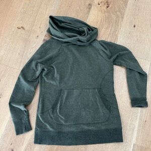 L.L. Bean Green Sweatshirt with Cowl Neck, pocket